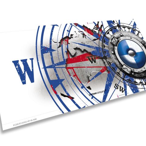 Designfolie (1 Stück) für Variokoffer & Variotopcase BMW R1200/1250GS "HP" - Design NAUTIC
